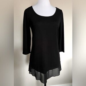 Cleo Scoop Neck Long Sleeve Tunic Top